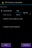 API Gravity Calculator Lite screenshot 1