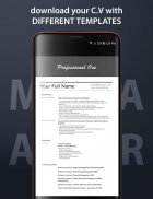 Masaar - Build Your CV screenshot 1