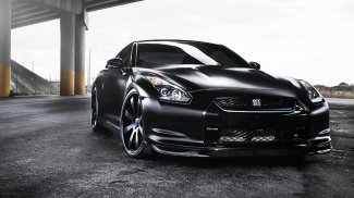Black Nissan GTR Wallpaper screenshot 3