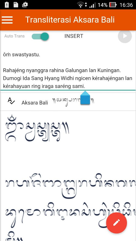 Penulisan sang hyang dalam aksara bali
