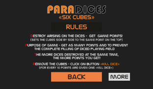 ParaDices "Six Cubes" screenshot 2