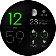 Minimal Digital Watch Face IO screenshot 1