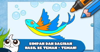 Motorik Anak : Mewarnai Ikan screenshot 2