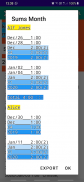 Calendar Sums screenshot 2