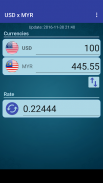 US Dollar to Malaysian Ringgit screenshot 1