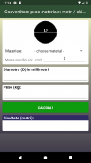 Convertitore quantità materiale: Calcolatore peso screenshot 0