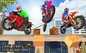 Bike Stunt: Extreme Roof Drive screenshot 2