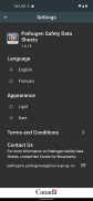 Pathogen Safety Data Sheets screenshot 9
