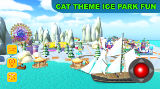 ธีมแมวและน้ำแข็งสวนสนุก screenshot 3