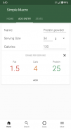 Simple Macro - Calorie Counter screenshot 0
