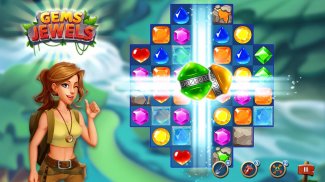 Gemas y joyas - Match 3 Jungle Puzzle Game screenshot 12