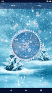 Winter Snow Clock Wallpaper screenshot 3
