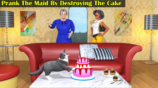 Cat and Maid 3 :Prank Cat Game screenshot 4