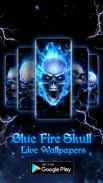 Blue Fire Skull Live Wallpaper screenshot 3