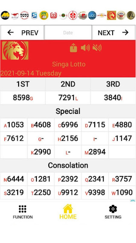 Lotto on sale 4d result