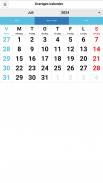 Sveriges kalender screenshot 1