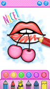 Glitter Lips Coloring Game screenshot 5