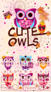 Cute Owls Emoji Keyboard screenshot 3