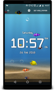 Aquarium live wallpaper with digital clock screenshot 0