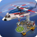 Offshore Oil Helicopter Cargo Icon