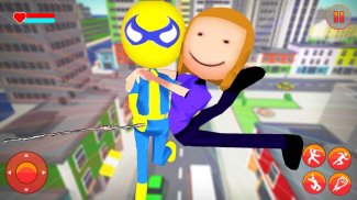 Spider Stickman Rope Hero City - Vegas Gangsters screenshot 1