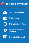 Epic Privacy Browser: AdBlock, almacén, VPN gratis screenshot 9
