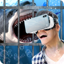 Schwimmen Sie Haie im Cage VR Simulator