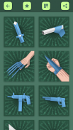 折纸武器说明：纸枪和剑 screenshot 6