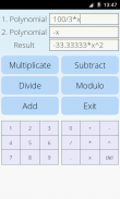 Kalkulator polinomial screenshot 2