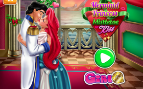 Mermaid Princess Mistletoe Kiss - Kissing games screenshot 0