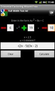 Trinomial Factoring Free screenshot 1