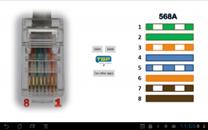 Ethernet RJ45 pinout + colors screenshot 0