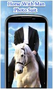 Horse With Man Photo Suit HD screenshot 3