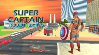 Superhero Captain Robot Flying Newyork City War screenshot 0