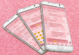 SMS Messages Glitter Heart Theme screenshot 3