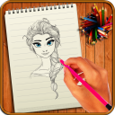 Learn to Draw Princess Characters Icon