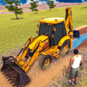 Village Excavator JCB Game Icon