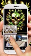 الكيبورد Gold Weed Skull screenshot 3