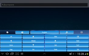 Blauw toetsenbord voor Android screenshot 9