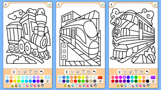 Train game: coloring book screenshot 3