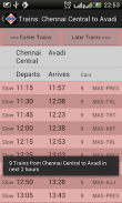 Chennai Local Train Timetable screenshot 0