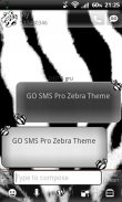 GO SMS Pro Zebra Theme screenshot 2