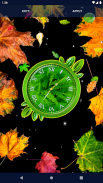 Forest Leaves Clock Wallpaper screenshot 0