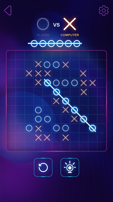 Tic Tac Toe Glow - Puzzle Game android iOS apk download for free