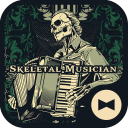 Skull Wallpaper Skeletal Musician Theme
