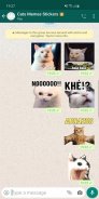 جديد مضحك ملصقات القط WAStickerApps screenshot 6