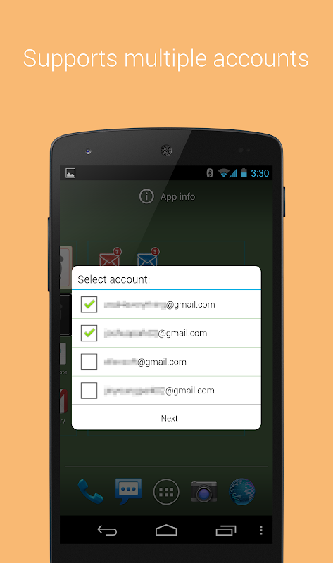 gmail android オファー バッジ