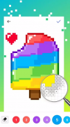 unicórnio - cor por número e coloração pixel art screenshot 1