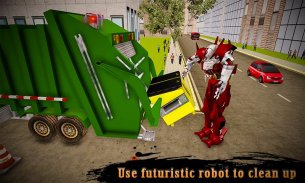 Real Robot Transformation Garbage Truck Driving 3D screenshot 2