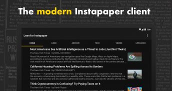 Lean for Instapaper, the modern Instapaper client screenshot 3